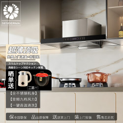 赛斯黛玛 日本正品超薄油烟机顶吸式T型小尺寸超矮机身矮围板抽油烟机小型公寓家用厨房