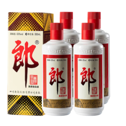 郎酒 郎牌普郎 酱香型白酒 53度 500mL 4瓶