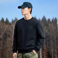 拓路者 字母印花圆领卫衣春秋款简约运动风青年穿搭休闲百搭男式上衣