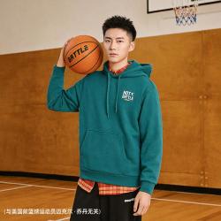 乔丹 冬季男运动卫衣宽松运动休闲连帽套头针织上衣