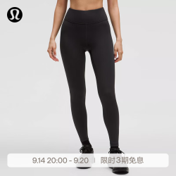 lululemon 丨Thermal 女士跑步高腰紧身裤 26" LW5GYDA 黑色