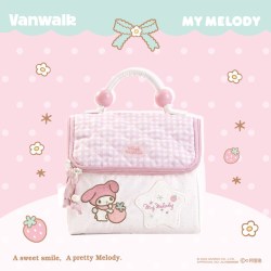 VANWALK 甜莓派对三丽鸥美乐蒂外出便携化妆包女生礼物手提收纳包