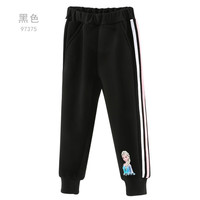迪士尼 女童加绒卫裤 黑色
