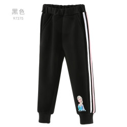 迪士尼 女童加绒卫裤 黑色
