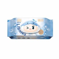 丽邦 湿厕纸家庭装女性纯水厕纸经期私处清洁80片加大加厚可冲马桶