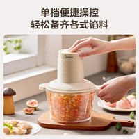 美的 绞肉机 家用榨肉机碎肉机切肉机 电动多功能绞馅机搅拌机肉馅机打蒜器婴儿辅食机 防塞肉系列 JC012 2L