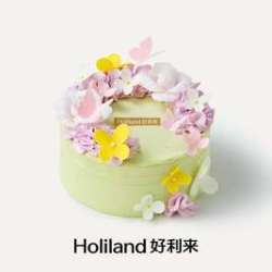 好利来 蝶舞花境6英寸（Φ15cm*h6cm）100%动物奶油