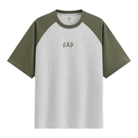 Gap 725618 纯棉撞色插肩 浅灰色 M(170/92A) 短袖T恤