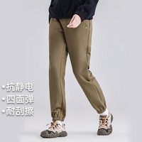 拓路者 磨毛保暖 卡其色 S码 女士休闲裤