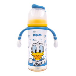 贝亲 PPSU迪士尼双把手奶瓶330ml L号奶嘴 奇妙惊喜 6月+ AA268