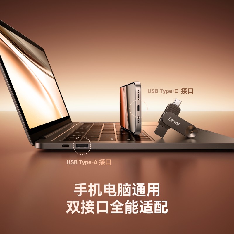 雷克沙 USB3.2 Type-C双接口 固态级闪存盘