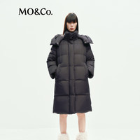 MO&Co. 羽绒服90鹅绒可拆帽长款摩安珂 黑色 S /160