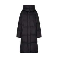MO&Co. active系列 90鹅绒可拆帽长款羽绒服