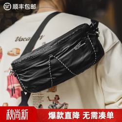 马登 工装 山系机能斜挎包 黑色