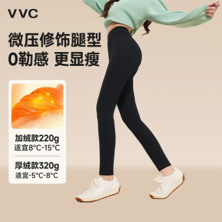 VVC 女士鲨鱼裤 320g加绒款 曜石黑