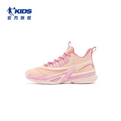 乔丹 童鞋女童专业训练篮球鞋秋季新款系带软底运动鞋儿童篮球鞋