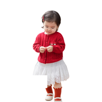 幼歌 婴儿森系开衫毛衣 浅杏 90cm