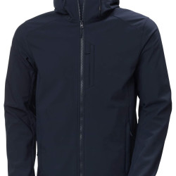 HELLY HANSEN, HH HH海丽汉森hh Paramount男士轻薄软壳连帽夹克 户外运动防风外套 597 海军蓝 大