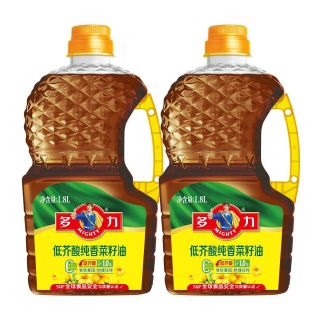 百亿补贴：多力 物理压榨纯香低芥酸菜籽油 1.8L*2瓶