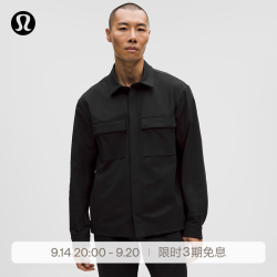 lululemon 丨Brushed Warpstreme 男士拉绒网格外套式衬衫 LM3GNKS 黑色 L