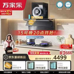 万家乐 33m³变频烟机AG纳米无痕70%热效率定时防干烧燃气灶套装J