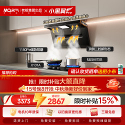名气 老板出品顶侧双吸30风量抽变频吸油烟机搭X101