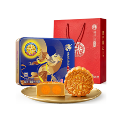 苏氏荣华 双黄白莲蓉月饼 708g 4个装 罐装