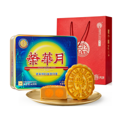 苏氏荣华 双黄白莲蓉月饼 740g 礼盒装