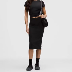 lululemon Nulu Slim-Fit 高腰修身半身裙  2码