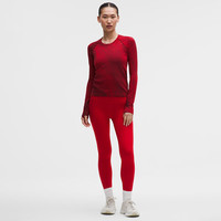 lululemon Swiftly Tech 2.0 Race 女士运动长袖T恤 牛津红漩涡羽纹 S