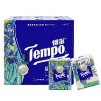 得宝 梵高鸢尾雪松香印花手帕纸 4层7张*12包