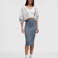 lululemon Nulu Slim-Fit High-Rise Midi Skirt 半身裙
