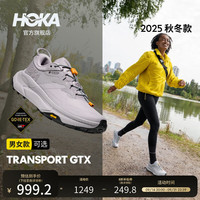 HOKA 女款夏季户外畅行防水徒步鞋TRANSPORT GTX防滑登山 烟灰色/烟灰色 37