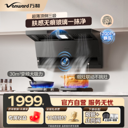 万和 无痕易洁家用大吸力抽排油烟机变频顶侧双吸烟灶联动自清
