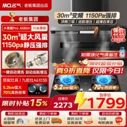 名气 老板出品30立方自清洗免拆洗顶侧双吸家用大吸力A586H烟灶炉灶套装燃气灶
