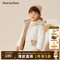 Paw in Paw PawinPaw卡通小熊童装秋冬男女宝保暖可爱棉服 Ivory象牙色/39 100 cm