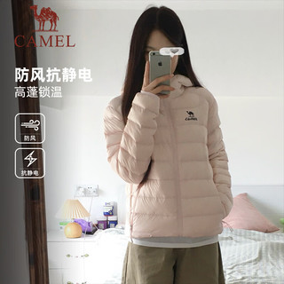 骆驼 C36CR00065 90绒保暖 白玉粉 L 羽绒服