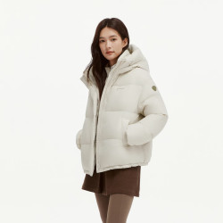 坦博尔 羽绒服女短款冬季舒适简约纯色百搭保暖外套TB5530362D