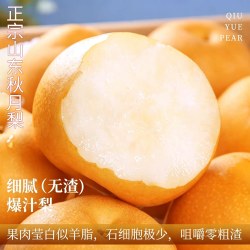 于甄鲜 正宗山东秋月梨4.5斤中果(7-9个)礼盒装