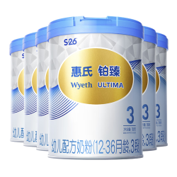 惠氏 铂臻幼儿配方奶粉3段（12-36月）780g*6罐