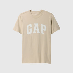 Gap 856659 纯棉印花圆领短袖T恤 驼色 XS