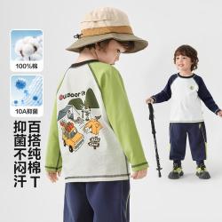 右欧 男童纯棉长袖T恤春装打底衫新款宝宝春秋款童装儿童上衣
