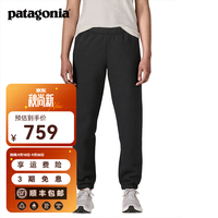 Patagonia 女士混纺棉弹性加绒柔软运动长裤 Shop Sticker 26071 BLK