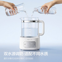 新安怡 全玻璃0胶水 烧水壶煮茶壶 恒温水壶 家用保温婴儿调奶器 高硼硅玻璃 1.5L 北极白
