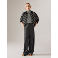 ELLE kids 女童复古弯刀休闲裤 深灰色 120cm