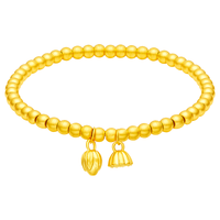 中国黄金 足金莲蓬两世欢手链手镯套装 约7.4g