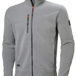 Helly Hansen 男性 抓绒外套 肯辛顿抓绒夹克 防风 Grey Melange 尺码Large