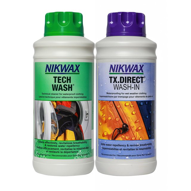 NIKWAX 冲锋衣清洁防水护理套装 1000ml 恢复拒水性 滑雪雨衣外套专用