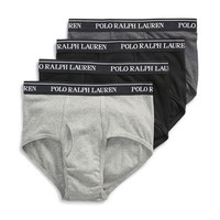 POLO RALPH LAUREN 男士经典修身棉质内裤 透气吸湿排汗 4件装Andover Heather, Polo Black, Madison Heather - 4 件装 Medium