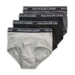 POLO RALPH LAUREN 男士经典修身棉质内裤 透气吸湿排汗 4件装Andover Heather, Polo Black, Madison Heather - 4 件装 Medium